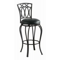 Coaster Furniture 122060 Upholstered Swivel Bar Stool Black